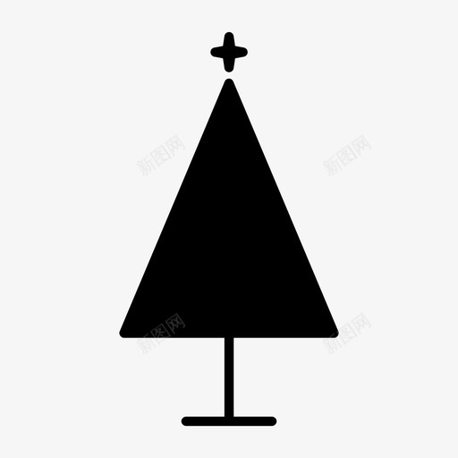 圣诞树松树冬天图标svg_新图网 https://ixintu.com 冬天 圣诞树 松树