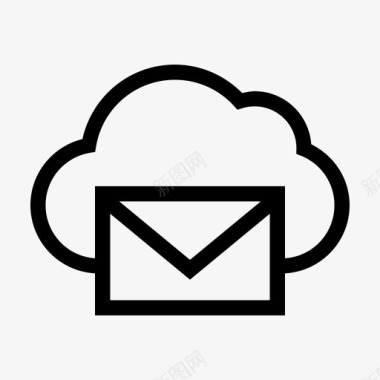 邮件云电子邮件互联网图标图标