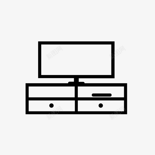 电视桌家具家用图标svg_新图网 https://ixintu.com 家具 家用 电视 电视桌