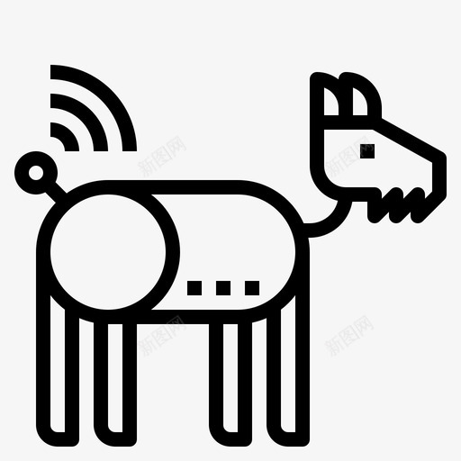 机器狗动物宠物图标svg_新图网 https://ixintu.com 动物 宠物 技术 机器人 机器狗