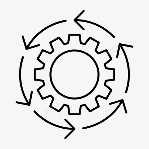 设置配置刷新图标svg_新图网 https://ixintu.com 刷新 技术 网络和搜索引擎优化线图标 设置 配置 重新加载