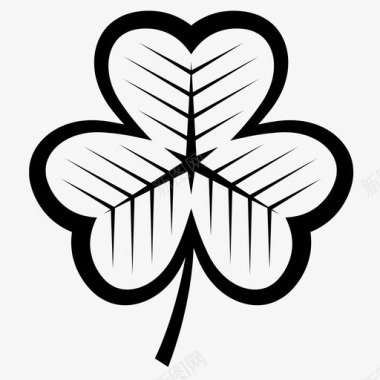 三叶草圣三位一体爱尔兰图标图标