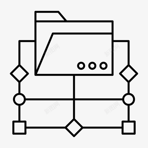 文件夹档案图表图标svg_新图网 https://ixintu.com 图表 技术 文件 文件夹 档案 网络和搜索引擎优化线图标