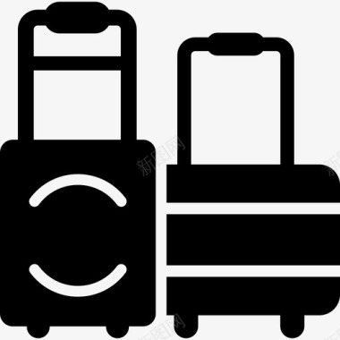 行李手提箱旅行袋图标图标