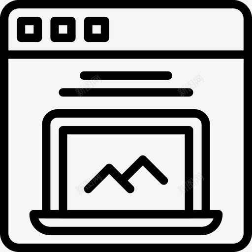 设备演示浏览器交互图标svg_新图网 https://ixintu.com Pretycons用户界面大纲 internet 交互 浏览器 用户 界面 设备演示