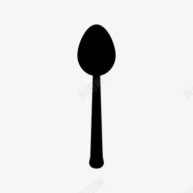 勺子食用金属图标图标