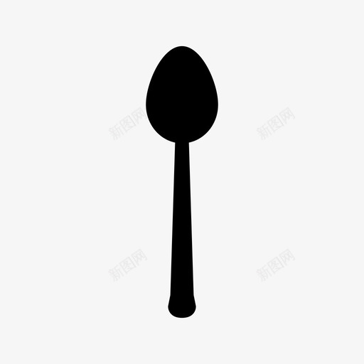 勺子食用金属图标svg_新图网 https://ixintu.com 勺子 金属 食用 餐具 餐厅