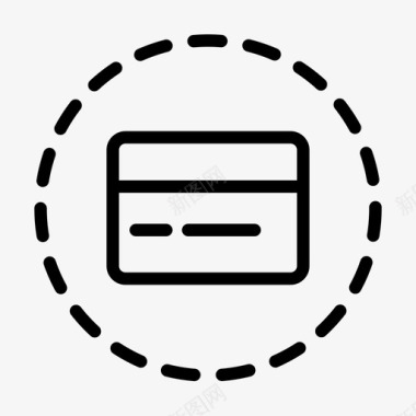 添加卡信用卡虚线图标图标