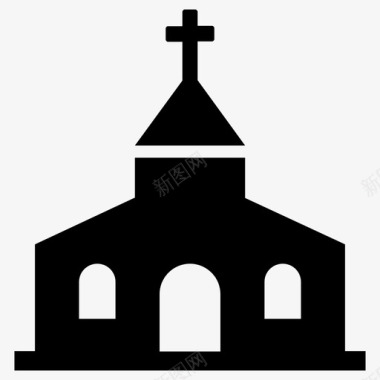 基督教教会图标图标