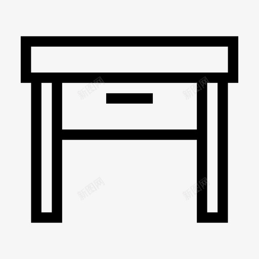 办公桌装饰餐桌图标svg_新图网 https://ixintu.com 办公桌 办公电话 家具 装饰 餐桌