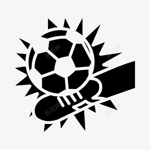 踢球足球运动员比赛图标svg_新图网 https://ixintu.com 比赛 足球运动员 踢球 运动