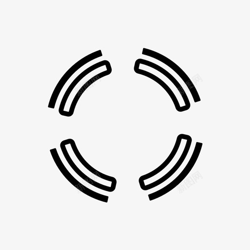 圆形图案圆弧短划线图标svg_新图网 https://ixintu.com 圆弧 圆形图案 短划线