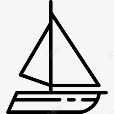 帆船运输方式图标图标