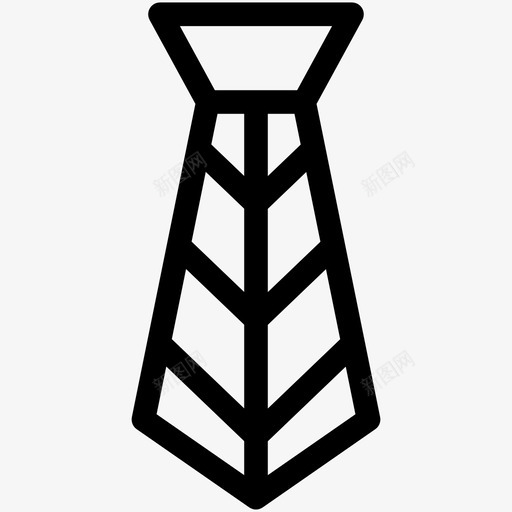 领带优雅的线条图标svg_新图网 https://ixintu.com 优雅的线条 领带