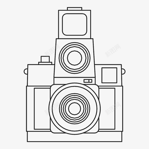 holga135双反射相机lomo图标svg_新图网 https://ixintu.com holga135双反射 lomo lomography toycam 相机