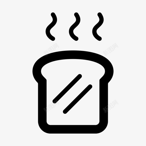 烤面包早餐食物图标svg_新图网 https://ixintu.com 早餐 早餐实心图标集 烤面包 食物