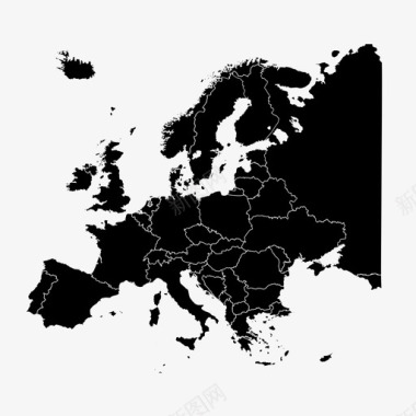 欧洲欧盟地图图标图标