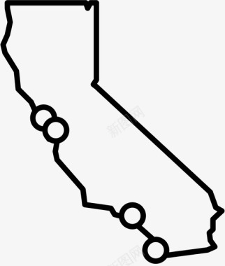 加利福尼亚美国洛杉矶图标图标