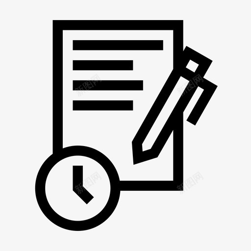 写作截止日期计划报告图标svg_新图网 https://ixintu.com 写作截止日期 报告 文具 时间表 杂项 计划