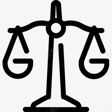 天平法庭司法图标图标