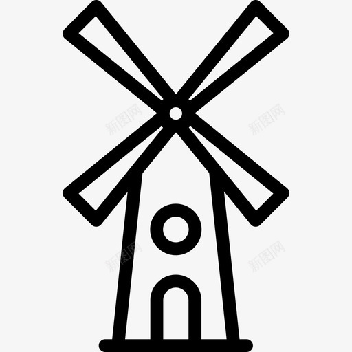 小型风力发电厂线性建筑物直线型图标svg_新图网 https://ixintu.com 小型风力发电厂 直线型 线性建筑物
