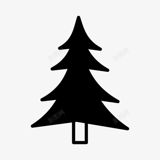 冷杉树圣诞节装饰图标svg_新图网 https://ixintu.com 云杉 冷杉树 圣诞节 新年 装饰