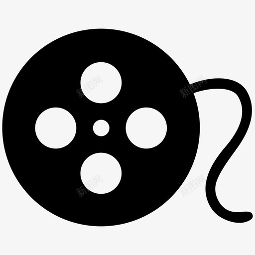 视频卷电影院电影图标svg_新图网 https://ixintu.com 剧院 扁平封装集合3 电影 电影院 视频卷