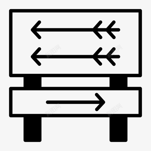 箭头改变方向图标svg_新图网 https://ixintu.com 交换 改变 方向 木制标志 箭头