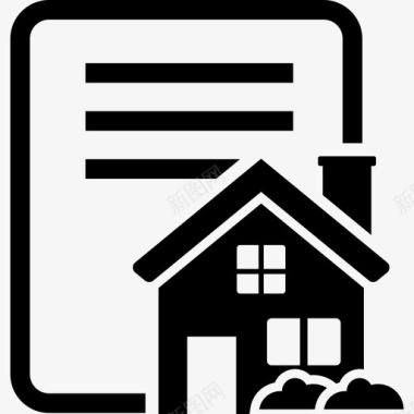 财产文件房屋投资法律文件图标图标