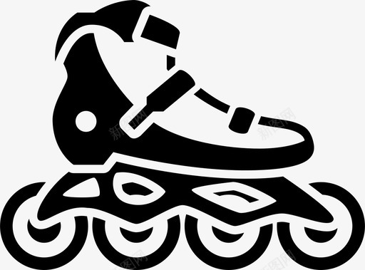速度溜冰鞋直列溜冰鞋比赛图标图标