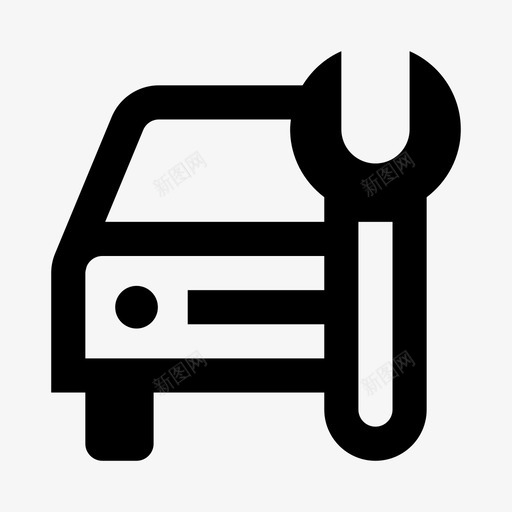 汽车修理汽车修理工服务站图标svg_新图网 https://ixintu.com 扳手 服务站 汽车修理 汽车修理工 线路 车辆 运输