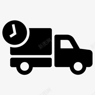 交货准时交货卡车图标图标