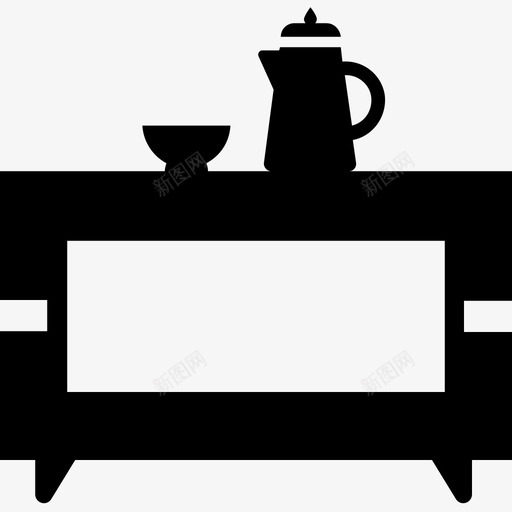 咖啡桌家具茶几图标svg_新图网 https://ixintu.com 咖啡桌 室内装饰雕文图标 家具 茶几