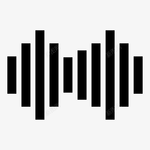 音乐波电子频率图标svg_新图网 https://ixintu.com 声音 电子 音乐波 频率