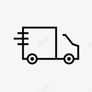 送货车包裹运输图标图标