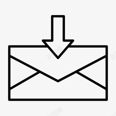 收件箱电子邮件箭头信封图标图标