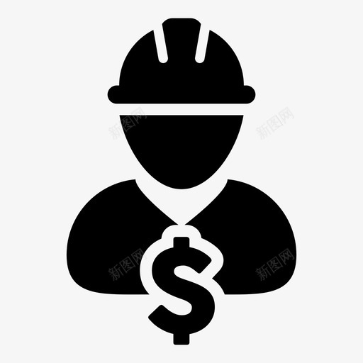 建筑工人企业美元图标svg_新图网 https://ixintu.com 个人 企业 员工 建筑工人 建筑工人图标业务向量样式17 美元 货币