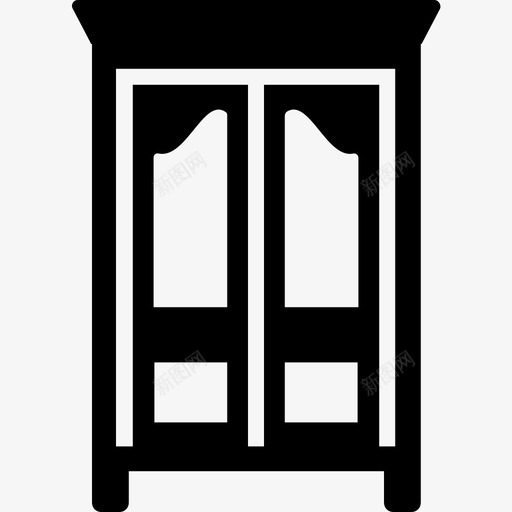 衣柜衣橱橱柜图标svg_新图网 https://ixintu.com 室内和装饰雕文图标 家具 橱柜 衣柜 衣橱