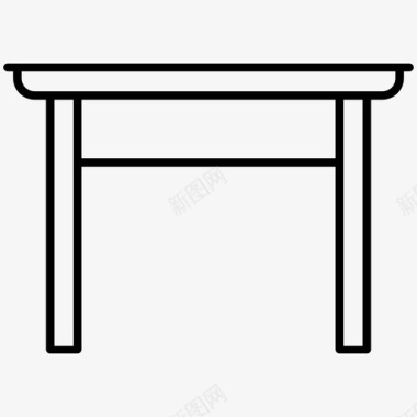 桌子平桌家具图标图标
