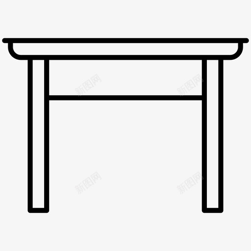 桌子平桌家具图标svg_新图网 https://ixintu.com 家具 平桌 桌子
