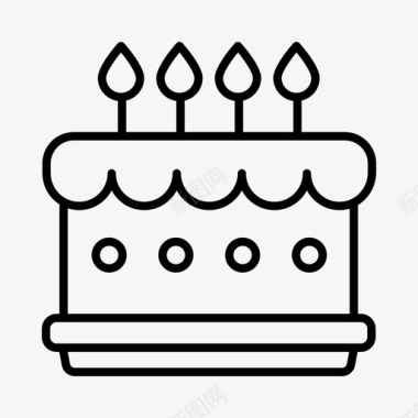 生日蛋糕庆祝甜点图标图标