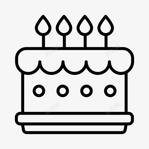 生日蛋糕庆祝甜点图标svg_新图网 https://ixintu.com 庆祝 甜点 生日蛋糕 聚会 食物
