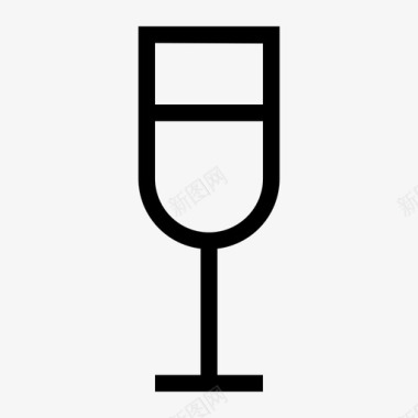 杯子香槟葡萄酒图标图标