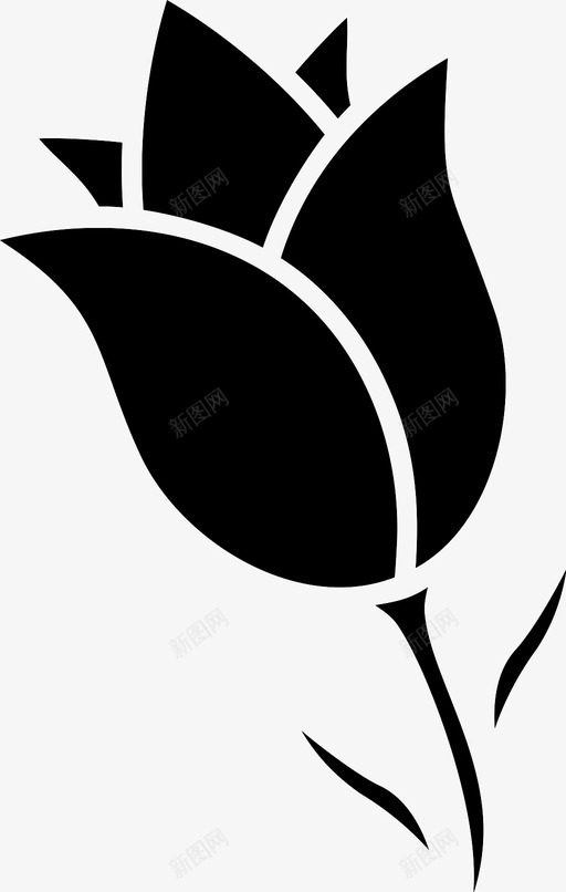 花植物郁金香图标svg_新图网 https://ixintu.com 植物 花 郁金香