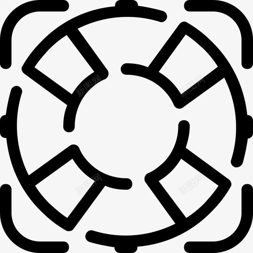 救生圈船救援图标svg_新图网 https://ixintu.com 支援 救援 救生圈 海上 船