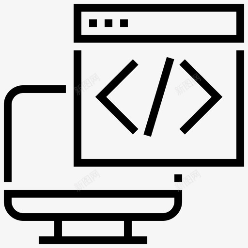计算机代码编码器图标svg_新图网 https://ixintu.com 代码 编码器 编程 网站 计算机
