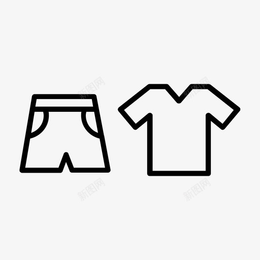 T恤衣服运动衫图标svg_新图网 https://ixintu.com T恤 衣服 裤子 运动衫