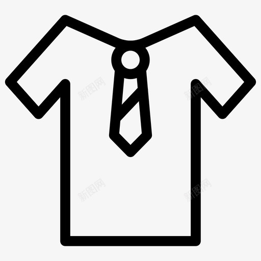 领带布料服装图标svg_新图网 https://ixintu.com 布料 时尚 服装 服装系列图标 衬衫 领带