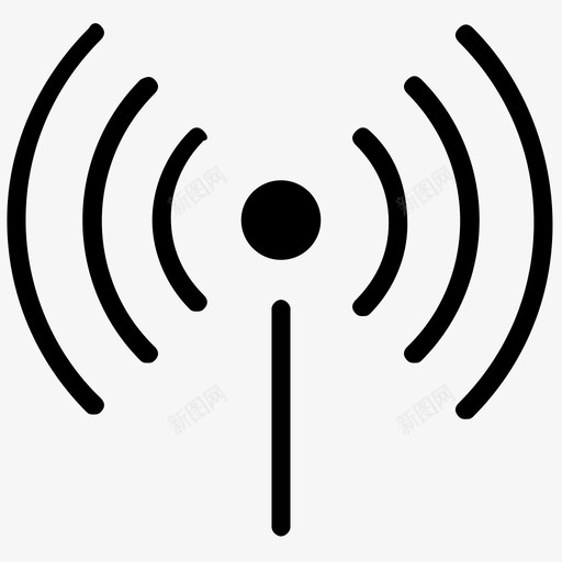 wifi天线互联网网络图标svg_新图网 https://ixintu.com wifi天线 互联网 信号 娱乐天气 网络