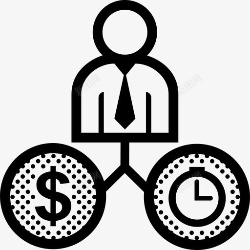 男人赚钱时间生意工作时间图标svg_新图网 https://ixintu.com 工作时间 生意 男人点 男人赚钱时间